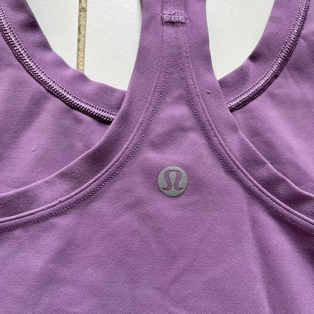 Lululemon Cool Racerback tank top Nulu fabric Wisteria Purple color sz 2